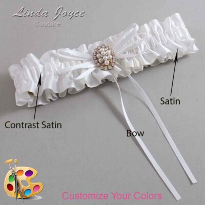 Couture Garters / Custom Wedding Garter / Customizable Wedding Garters / Personalized Wedding Garters / Gwen #01-B10-M17 / Wedding Garters / Bridal Garter / Prom Garter / Linda Joyce Couture