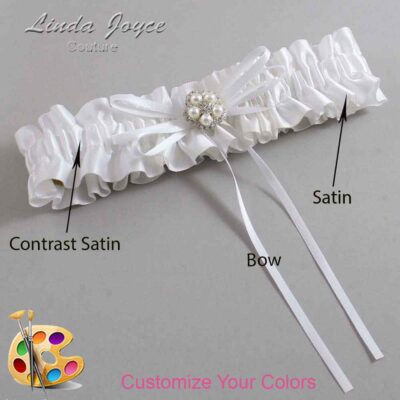 Couture Garters / Custom Wedding Garter / Customizable Wedding Garters / Personalized Wedding Garters / Gail #01-B10-M20 / Wedding Garters / Bridal Garter / Prom Garter / Linda Joyce Couture