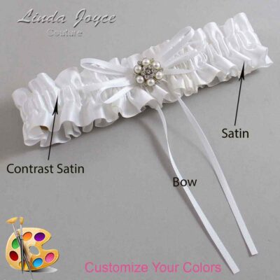 Couture Garters / Custom Wedding Garter / Customizable Wedding Garters / Personalized Wedding Garters / Ellen #01-B10-M23 / Wedding Garters / Bridal Garter / Prom Garter / Linda Joyce Couture