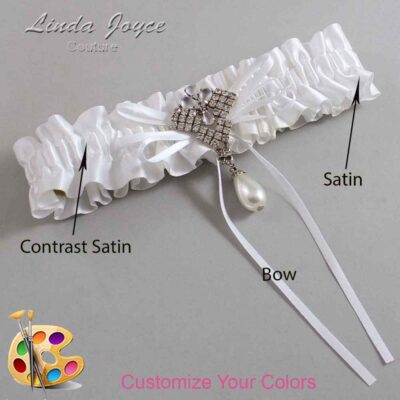 Couture Garters / Custom Wedding Garter / Customizable Wedding Garters / Personalized Wedding Garters / Kelly #01-B10-M33 / Wedding Garters / Bridal Garter / Prom Garter / Linda Joyce Couture