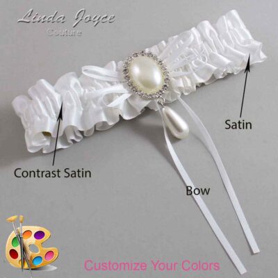 Couture Garters / Custom Wedding Garter / Customizable Wedding Garters / Personalized Wedding Garters / Andrea #01-B10-M35 / Wedding Garters / Bridal Garter / Prom Garter / Linda Joyce Couture