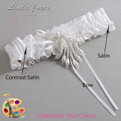 Couture Garters / Custom Wedding Garter / Customizable Wedding Garters / Personalized Wedding Garters / Layla #01-B10-M38 / Wedding Garters / Bridal Garter / Prom Garter / Linda Joyce Couture