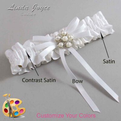 Couture Garters / Custom Wedding Garter / Customizable Wedding Garters / Personalized Wedding Garters / Bailey #01-B11-M13 / Wedding Garters / Bridal Garter / Prom Garter / Linda Joyce Couture