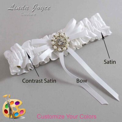 Couture Garters / Custom Wedding Garter / Customizable Wedding Garters / Personalized Wedding Garters / Caitlin #01-B11-M14 / Wedding Garters / Bridal Garter / Prom Garter / Linda Joyce Couture