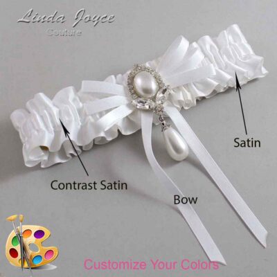 Couture Garters / Custom Wedding Garter / Customizable Wedding Garters / Personalized Wedding Garters / Felicia #01-B11-M32 / Wedding Garters / Bridal Garter / Prom Garter / Linda Joyce Couture