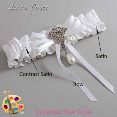 Couture Garters / Custom Wedding Garter / Customizable Wedding Garters / Personalized Wedding Garters / FiFi #01-B11-M33 / Wedding Garters / Bridal Garter / Prom Garter / Linda Joyce Couture