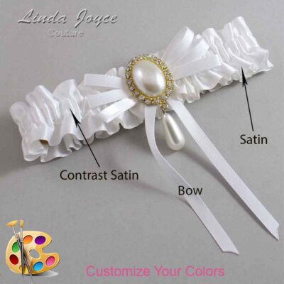 Couture Garters / Custom Wedding Garter / Customizable Wedding Garters / Personalized Wedding Garters / Florence #01-B11-M34 / Wedding Garters / Bridal Garter / Prom Garter / Linda Joyce Couture