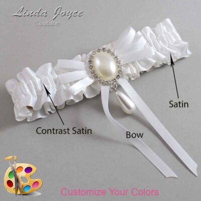 Couture Garters / Custom Wedding Garter / Customizable Wedding Garters / Personalized Wedding Garters / Florence #01-B11-M35 / Wedding Garters / Bridal Garter / Prom Garter / Linda Joyce Couture