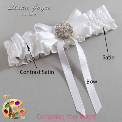 Couture Garters / Custom Wedding Garter / Customizable Wedding Garters / Personalized Wedding Garters / Ashton #01-B12-M11 / Wedding Garters / Bridal Garter / Prom Garter / Linda Joyce Couture