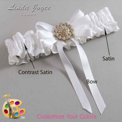 Couture Garters / Custom Wedding Garter / Customizable Wedding Garters / Personalized Wedding Garters / Brett #01-B12-M12 / Wedding Garters / Bridal Garter / Prom Garter / Linda Joyce Couture