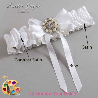 Couture Garters / Custom Wedding Garter / Customizable Wedding Garters / Personalized Wedding Garters / Robin #01-B12-M14 / Wedding Garters / Bridal Garter / Prom Garter / Linda Joyce Couture