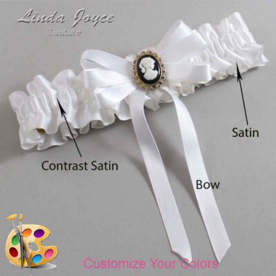 Couture Garters / Custom Wedding Garter / Customizable Wedding Garters / Personalized Wedding Garters / Sally #01-B12-M15 / Wedding Garters / Bridal Garter / Prom Garter / Linda Joyce Couture