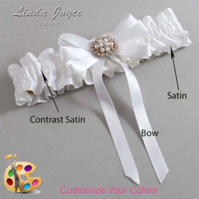 Couture Garters / Custom Wedding Garter / Customizable Wedding Garters / Personalized Wedding Garters / Tanya #01-B12-M16 / Wedding Garters / Bridal Garter / Prom Garter / Linda Joyce Couture