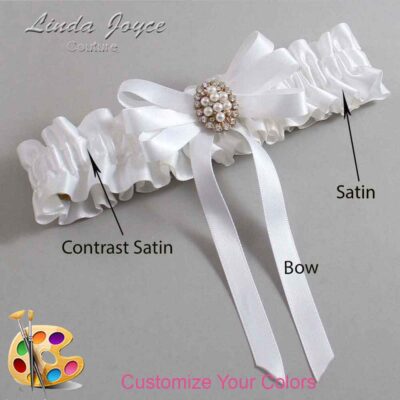Couture Garters / Custom Wedding Garter / Customizable Wedding Garters / Personalized Wedding Garters / Whitney #01-B12-M17 / Wedding Garters / Bridal Garter / Prom Garter / Linda Joyce Couture