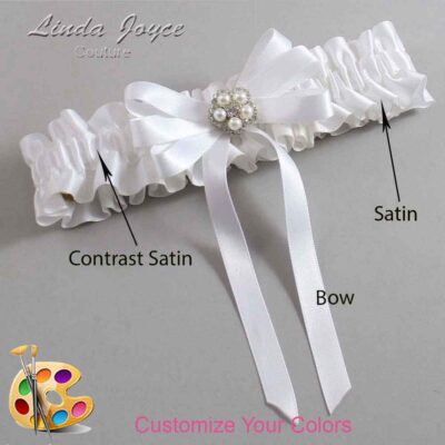 Couture Garters / Custom Wedding Garter / Customizable Wedding Garters / Personalized Wedding Garters / Candice #01-B12-M20 / Wedding Garters / Bridal Garter / Prom Garter / Linda Joyce Couture