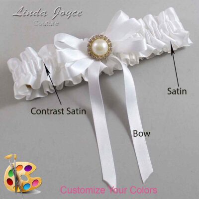 Couture Garters / Custom Wedding Garter / Customizable Wedding Garters / Personalized Wedding Garters / Carol #01-B12-M21 / Wedding Garters / Bridal Garter / Prom Garter / Linda Joyce Couture