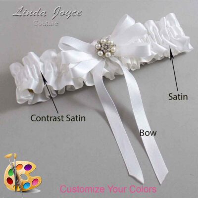 Couture Garters / Custom Wedding Garter / Customizable Wedding Garters / Personalized Wedding Garters / Thelma #01-B12-M23 / Wedding Garters / Bridal Garter / Prom Garter / Linda Joyce Couture