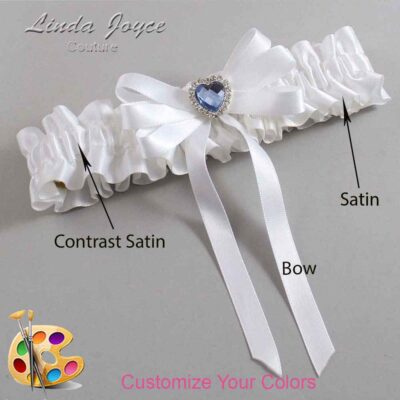 Couture Garters / Custom Wedding Garter / Customizable Wedding Garters / Personalized Wedding Garters / Winnie #01-B12-M25 / Wedding Garters / Bridal Garter / Prom Garter / Linda Joyce Couture
