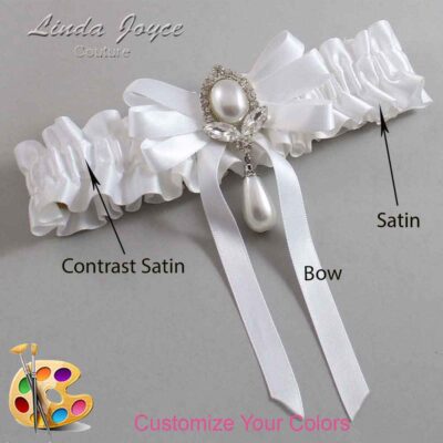 Couture Garters / Custom Wedding Garter / Customizable Wedding Garters / Personalized Wedding Garters / Patsy #01-B12-M32 / Wedding Garters / Bridal Garter / Prom Garter / Linda Joyce Couture