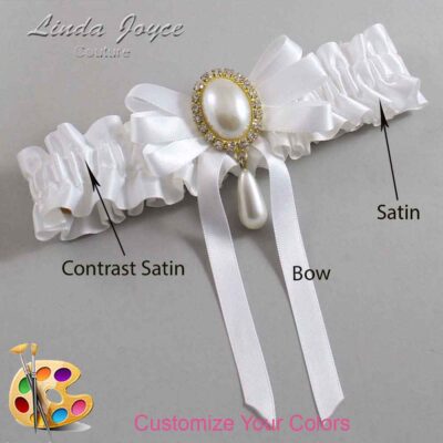 Couture Garters / Custom Wedding Garter / Customizable Wedding Garters / Personalized Wedding Garters / Yvonne #01-B12-M34 / Wedding Garters / Bridal Garter / Prom Garter / Linda Joyce Couture