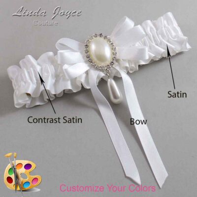 Couture Garters / Custom Wedding Garter / Customizable Wedding Garters / Personalized Wedding Garters / Yvonne #01-B12-M35 / Wedding Garters / Bridal Garter / Prom Garter / Linda Joyce Couture
