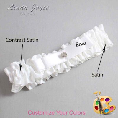 Couture Garters / Custom Wedding Garter / Customizable Wedding Garters / Personalized Wedding Garters / Lana #01-B20-M04 / Wedding Garters / Bridal Garter / Prom Garter / Linda Joyce Couture