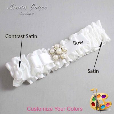Couture Garters / Custom Wedding Garter / Customizable Wedding Garters / Personalized Wedding Garters / Haley #01-B20-M13 / Wedding Garters / Bridal Garter / Prom Garter / Linda Joyce Couture