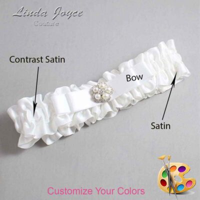 Couture Garters / Custom Wedding Garter / Customizable Wedding Garters / Personalized Wedding Garters / Audrey #01-B20-M20 / Wedding Garters / Bridal Garter / Prom Garter / Linda Joyce Couture