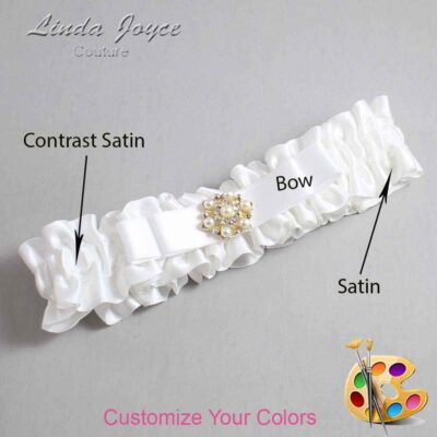 Couture Garters / Custom Wedding Garter / Customizable Wedding Garters / Personalized Wedding Garters / Becky #01-B20-M27 / Wedding Garters / Bridal Garter / Prom Garter / Linda Joyce Couture