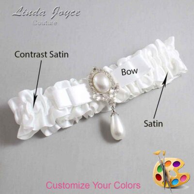 Couture Garters / Custom Wedding Garter / Customizable Wedding Garters / Personalized Wedding Garters / Joyce #01-B20-M32 / Wedding Garters / Bridal Garter / Prom Garter / Linda Joyce Couture