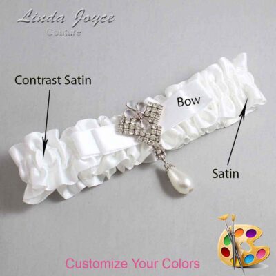 Couture Garters / Custom Wedding Garter / Customizable Wedding Garters / Personalized Wedding Garters / Miranda #01-B20-M33 / Wedding Garters / Bridal Garter / Prom Garter / Linda Joyce Couture