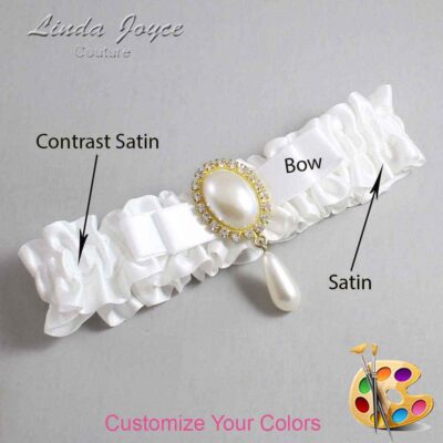Couture Garters / Custom Wedding Garter / Customizable Wedding Garters / Personalized Wedding Garters / Myra #01-B20-M34 / Wedding Garters / Bridal Garter / Prom Garter / Linda Joyce Couture