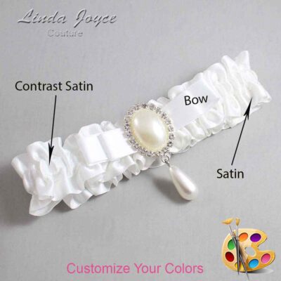 Couture Garters / Custom Wedding Garter / Customizable Wedding Garters / Personalized Wedding Garters / Myra #01-B20-M35 / Wedding Garters / Bridal Garter / Prom Garter / Linda Joyce Couture