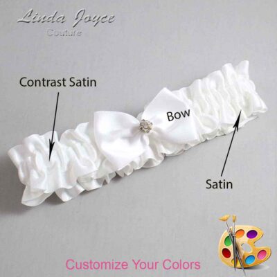 Couture Garters / Custom Wedding Garter / Customizable Wedding Garters / Personalized Wedding Garters / Melba #01-B21-M03 / Wedding Garters / Bridal Garter / Prom Garter / Linda Joyce Couture