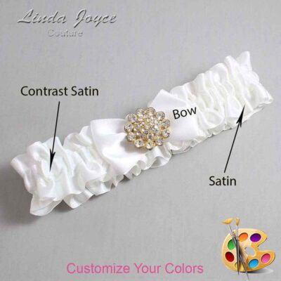Couture Garters / Custom Wedding Garter / Customizable Wedding Garters / Personalized Wedding Garters / Carrie #01-B21-M12 / Wedding Garters / Bridal Garter / Prom Garter / Linda Joyce Couture