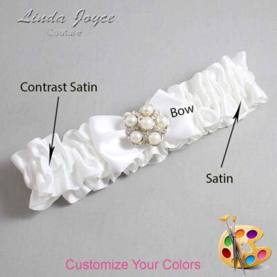 Couture Garters / Custom Wedding Garter / Customizable Wedding Garters / Personalized Wedding Garters / Deanna #01-B21-M13 / Wedding Garters / Bridal Garter / Prom Garter / Linda Joyce Couture
