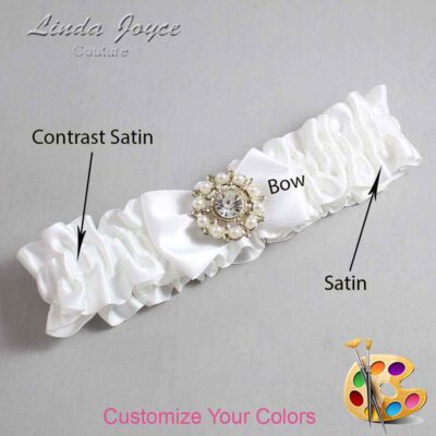 Couture Garters / Custom Wedding Garter / Customizable Wedding Garters / Personalized Wedding Garters / Beth #01-B21-M14 / Wedding Garters / Bridal Garter / Prom Garter / Linda Joyce Couture