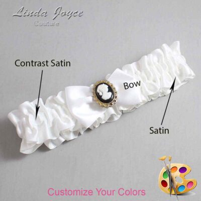 Couture Garters / Custom Wedding Garter / Customizable Wedding Garters / Personalized Wedding Garters / Brooke #01-B21-M15 / Wedding Garters / Bridal Garter / Prom Garter / Linda Joyce Couture