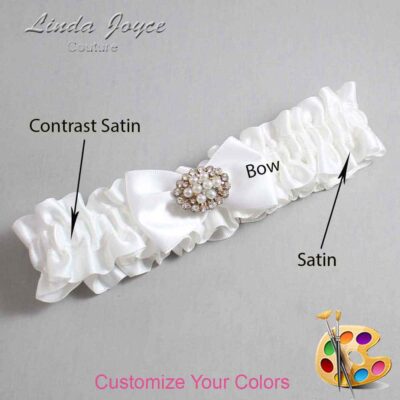 Couture Garters / Custom Wedding Garter / Customizable Wedding Garters / Personalized Wedding Garters / Annika #01-B21-M16 / Wedding Garters / Bridal Garter / Prom Garter / Linda Joyce Couture