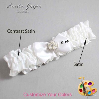 Couture Garters / Custom Wedding Garter / Customizable Wedding Garters / Personalized Wedding Garters / Brittney #01-B21-M20 / Wedding Garters / Bridal Garter / Prom Garter / Linda Joyce Couture