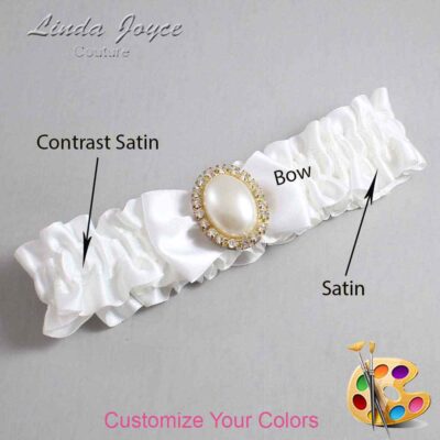 Couture Garters / Custom Wedding Garter / Customizable Wedding Garters / Personalized Wedding Garters / Chelsea #01-B21-M29 / Wedding Garters / Bridal Garter / Prom Garter / Linda Joyce Couture