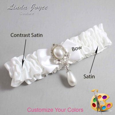 Couture Garters / Custom Wedding Garter / Customizable Wedding Garters / Personalized Wedding Garters / Afton #01-B21-M32 / Wedding Garters / Bridal Garter / Prom Garter / Linda Joyce Couture