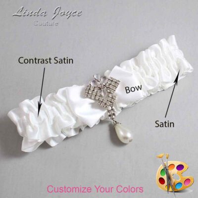 Couture Garters / Custom Wedding Garter / Customizable Wedding Garters / Personalized Wedding Garters / Constance #01-B21-M33 / Wedding Garters / Bridal Garter / Prom Garter / Linda Joyce Couture