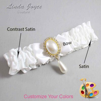 Couture Garters / Custom Wedding Garter / Customizable Wedding Garters / Personalized Wedding Garters / Victoria #01-B21-M34 / Wedding Garters / Bridal Garter / Prom Garter / Linda Joyce Couture