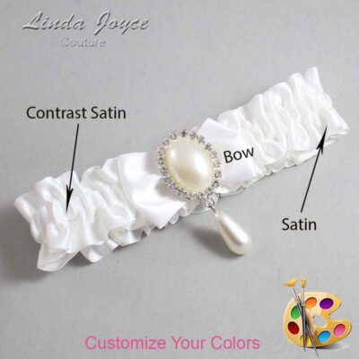 Couture Garters / Custom Wedding Garter / Customizable Wedding Garters / Personalized Wedding Garters / Victoria #01-B21-M35 / Wedding Garters / Bridal Garter / Prom Garter / Linda Joyce Couture