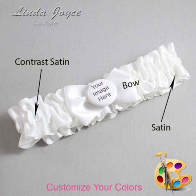 Couture Garters / Custom Wedding Garter / Customizable Wedding Garters / Personalized Wedding Garters / Custom Button #01-B21-M44 / Wedding Garters / Bridal Garter / Prom Garter / Linda Joyce Couture