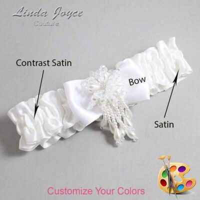 Couture Garters / Custom Wedding Garter / Customizable Wedding Garters / Personalized Wedding Garters / Joelle #01-B31-M38 / Wedding Garters / Bridal Garter / Prom Garter / Joelle Joyce Couture