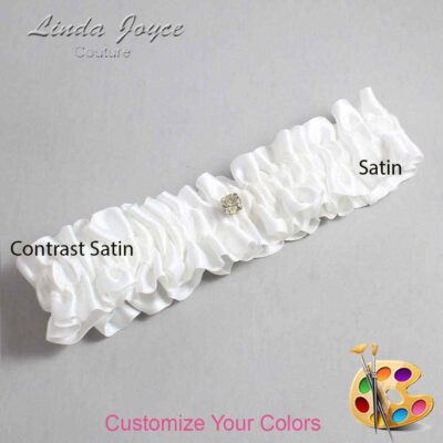 Couture Garters / Custom Wedding Garter / Customizable Wedding Garters / Personalized Wedding Garters / Solitaire #01-M03 / Wedding Garters / Bridal Garter / Prom Garter / Linda Joyce Couture