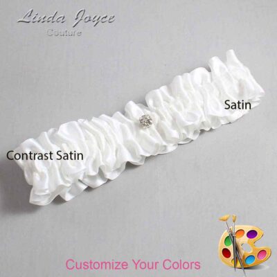 Couture Garters / Custom Wedding Garter / Customizable Wedding Garters / Personalized Wedding Garters / Solitaire #01-M04 / Wedding Garters / Bridal Garter / Prom Garter / Linda Joyce Couture