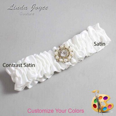 Couture Garters / Custom Wedding Garter / Customizable Wedding Garters / Personalized Wedding Garters / Phyllis #01-M14 / Wedding Garters / Bridal Garter / Prom Garter / Linda Joyce Couture